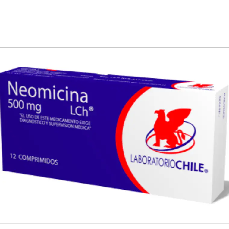 Neomicina 500 mg 12 Comprimidos. 1