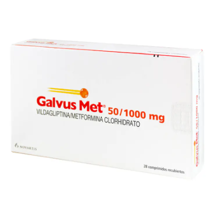 Galvus Met Vildagliptina, Metformina 50/1000 mg 28 comprimidos . 1