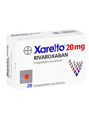 Xarelto  Rivaroxaban 20 mg 28 Comprimidos recubiertos.