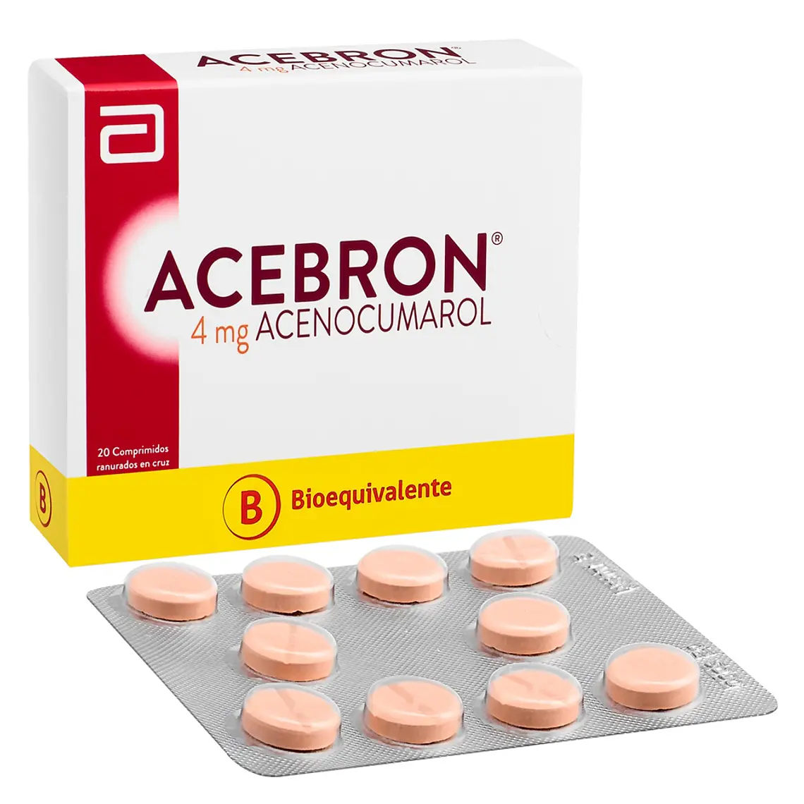 Acebron (B) Acenocumarol 4 mg 20 Comprimidos. 1