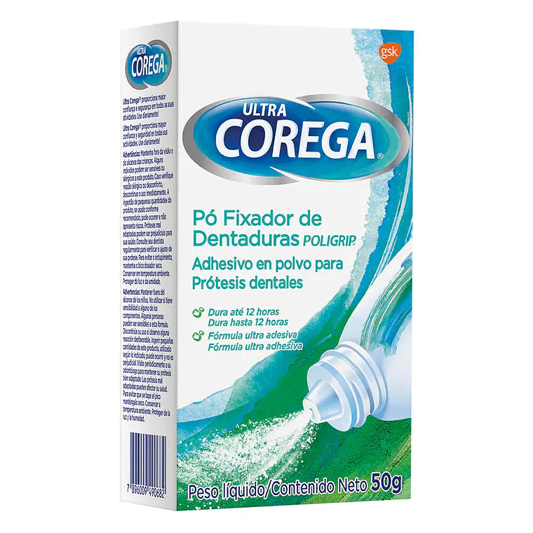 Corega Ultra Adhesivo en polvo para prótesis dentales 50 g. 1