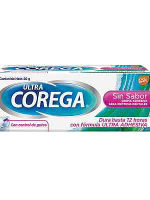 Corega Ultra Crema adherente 20 g. Sin sabor