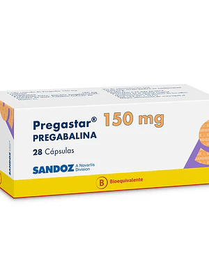 Pregastar (B) Pregabalina  150 mg 28 Cápsulas.