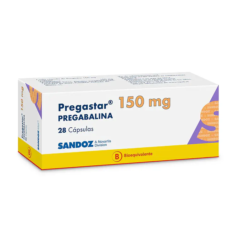 Pregastar (B) Pregabalina  150 mg 28 Cápsulas. 1