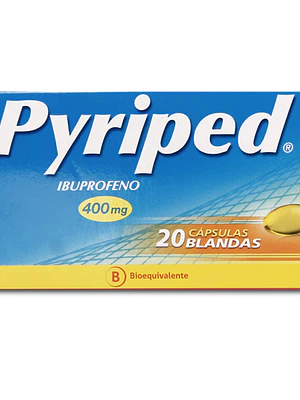 Pyriped (B) Ibuprofeno 400 mg 20 Cápsulas blandas.
