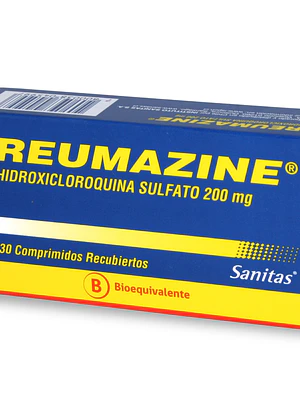 Reumazine (B) Hidroxicloroquina 200 mg 30 Comprimidos.