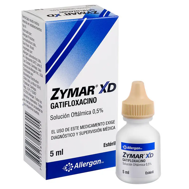 Zymar XD Gatifloxacino 0,5 % Solución oftálmica 5 ml. 1