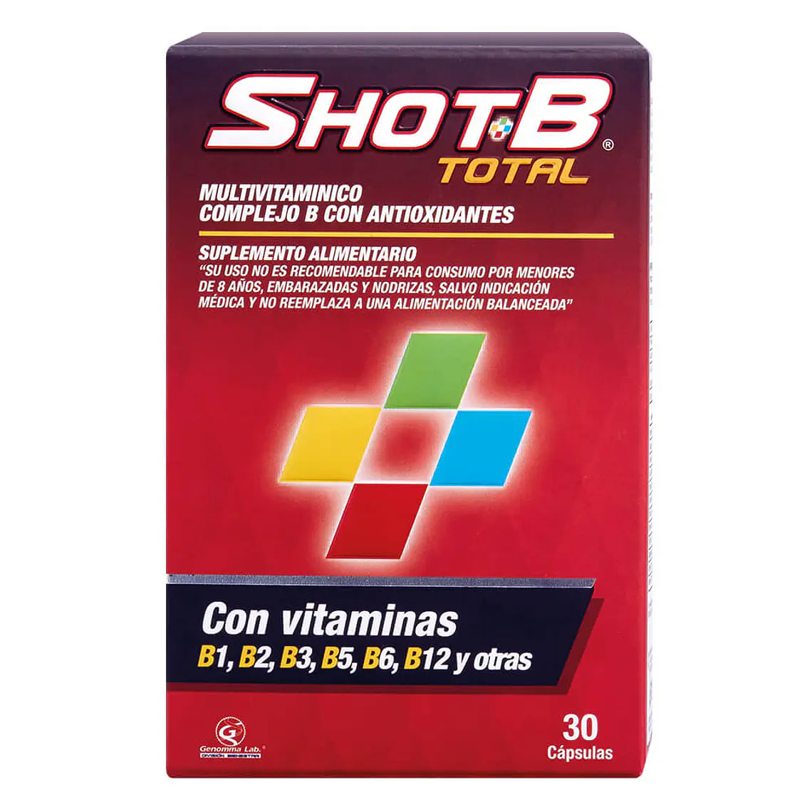Shot B Total Multivitamínico 30 Cápsulas. 1