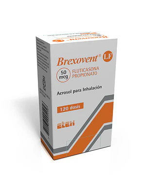 Brexovent LF Fluticasona 50 mcg Inhalador 120 Dosis.