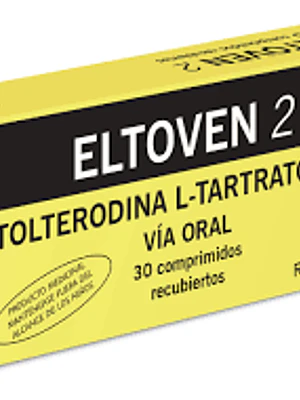 Eltoven 2 Tolterodina L-Tartrato 2 mg 30 Comprimidos recubiertos.