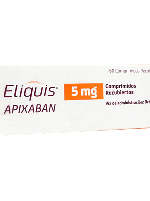Eliquis Apixaban 5 mg 60 Comprimidos recubiertos.
