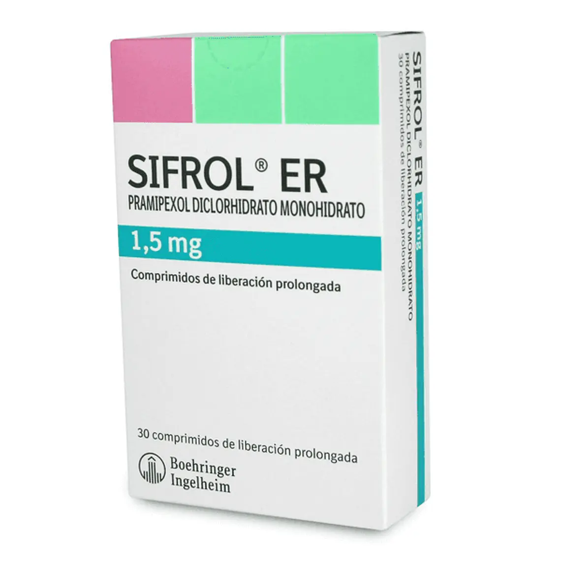 Sifrol ER Pramipexol 1,5 mg 30 Comprimidos. 1