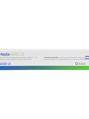 Hepta Epoteina alfa 4000 U.I. Solución inyectable 1 Jeringa prellenada.