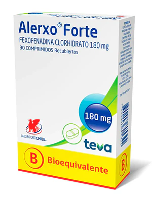 Alerxo Forte (B) Fexofenadina 180 mg 30 Comprimidos recubiertos.