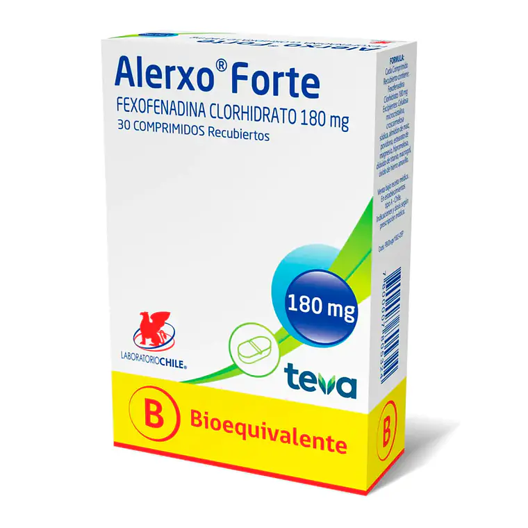 Alerxo Forte (B) Fexofenadina 180 mg 30 Comprimidos recubiertos. 1