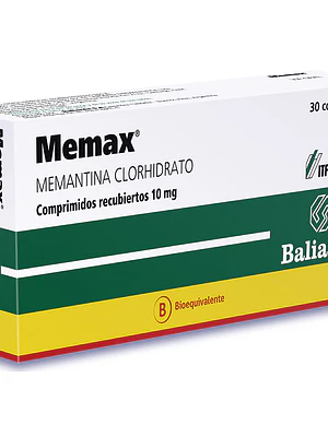 Memax (B) Memantina 10 mg 30 Comprimidos.