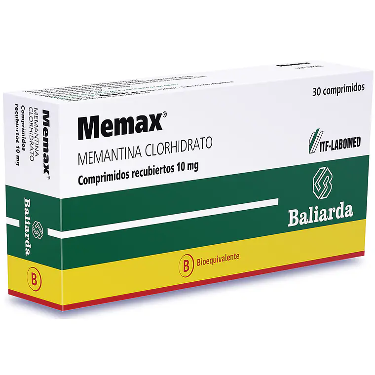 Memax (B) Memantina 10 mg 30 Comprimidos. 1
