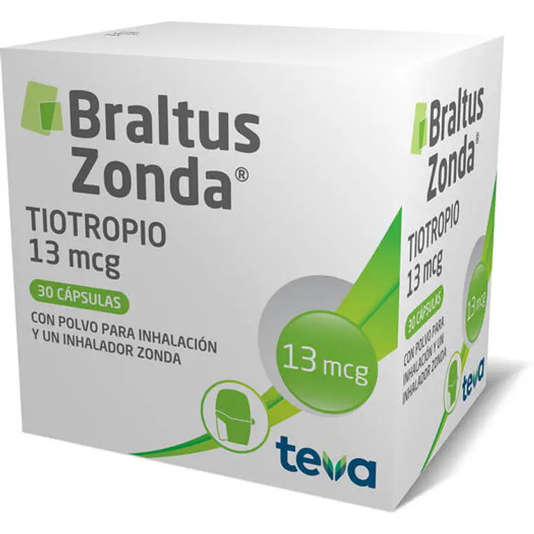 Braltus Zonda Tiotropio 13 mcg Polvo Inhalación 30 Cápsulas. 1
