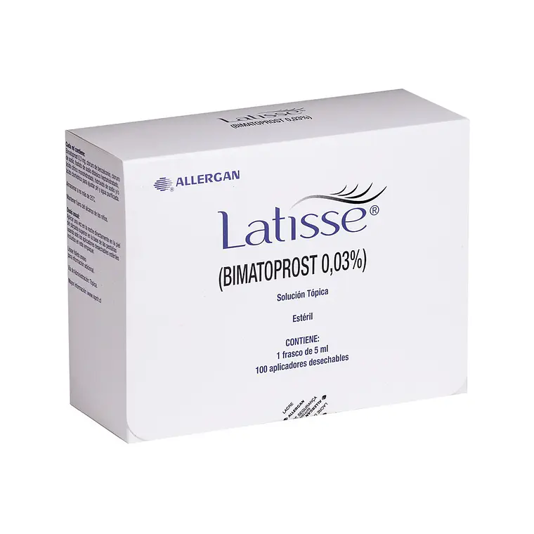Latisse Bimatoprost 0,03 % Solución tópica  1 frasco 5 ml 100 aplicadores desechables. 1