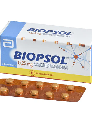 Biopsol (B) Pramipexol 0,25 mg 30 Comprimidos.