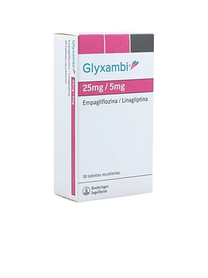 Glyxambi Empagliflozina, Linagliptina 25/5 mg 30 Comprimidos.