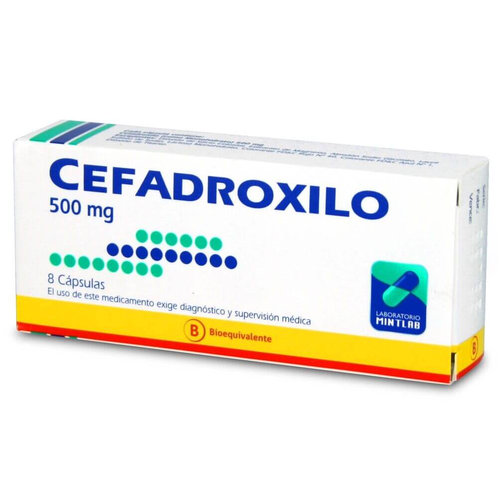 Cefadroxilo 500 mg x 8 cápsulas
