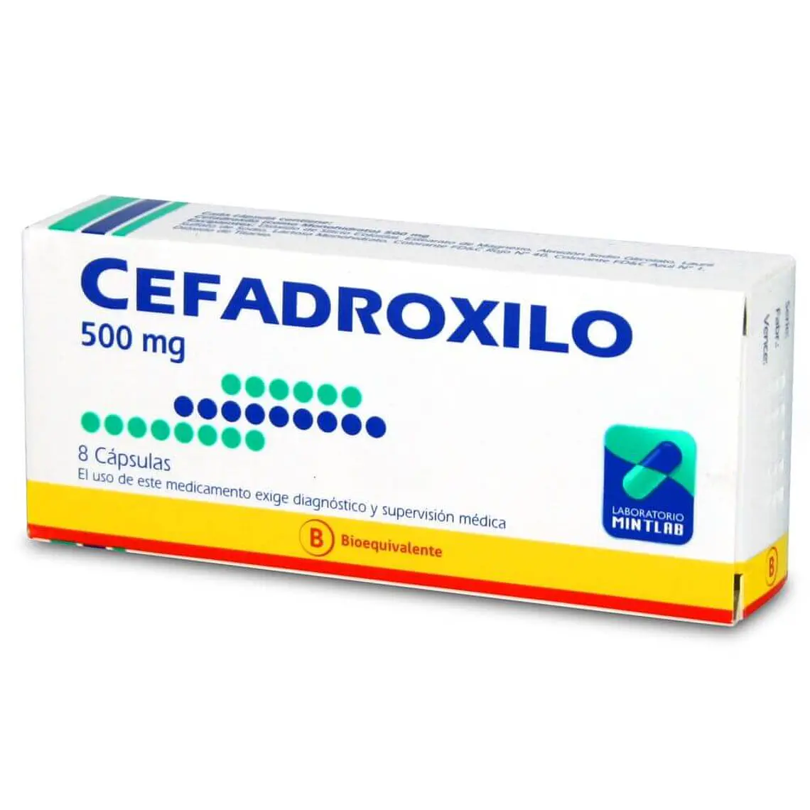Cefadroxilo (Bioequivalente) 500Mg 8 Cápsulas Menta 1
