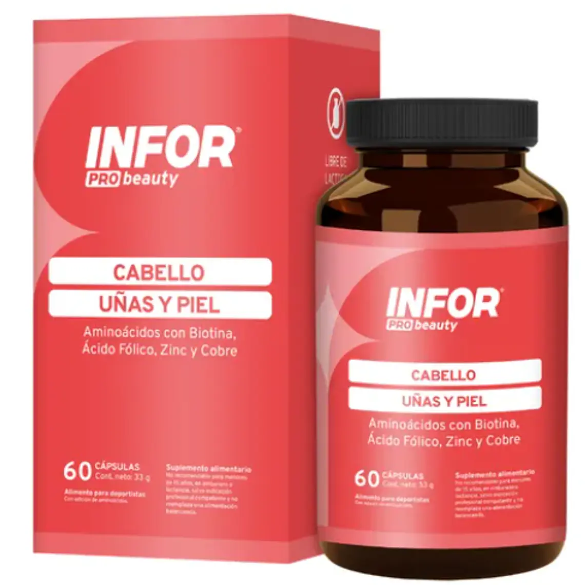 Infor Pro Beauty Cabello Uñas y piel 60 Cápsulas. 1