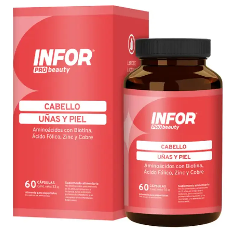 Infor Pro Beauty Cabello Uñas y piel 60 Cápsulas. 1
