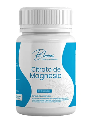 Blooms Citrato de Magnesio 400 mg 30 Cápsulas