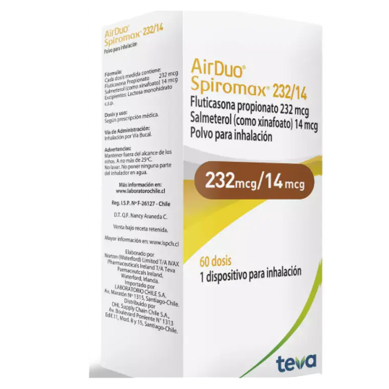 Airduo Spiromax 232/14 mcg Inhalador 60 dosis. 1