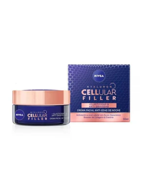 Nivea Crema Facial Noche Cellular Filler Elasticidad Antigravedad X 50 Ml