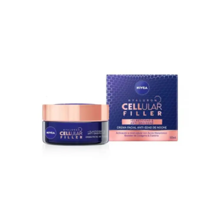 Nivea Crema Facial Noche Cellular Filler Elasticidad Antigravedad X 50 Ml 1