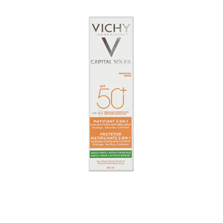 Vichy Fps 50+ Capital Soleil Matificante 3 En 1 Oil Control por 50  ml 1
