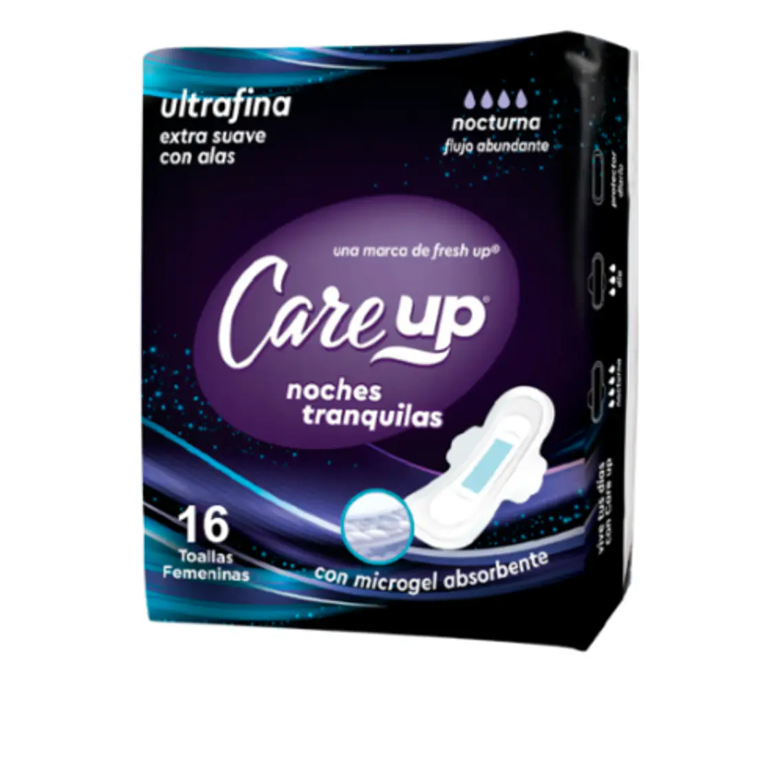 Care Up Toalla Higienica Noche Ultradelgada Con Alas X 16 Und 1