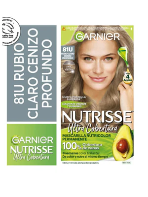 Nutrisse Ultra Cobertura N 81 Rubio Cl Ceniza Prof