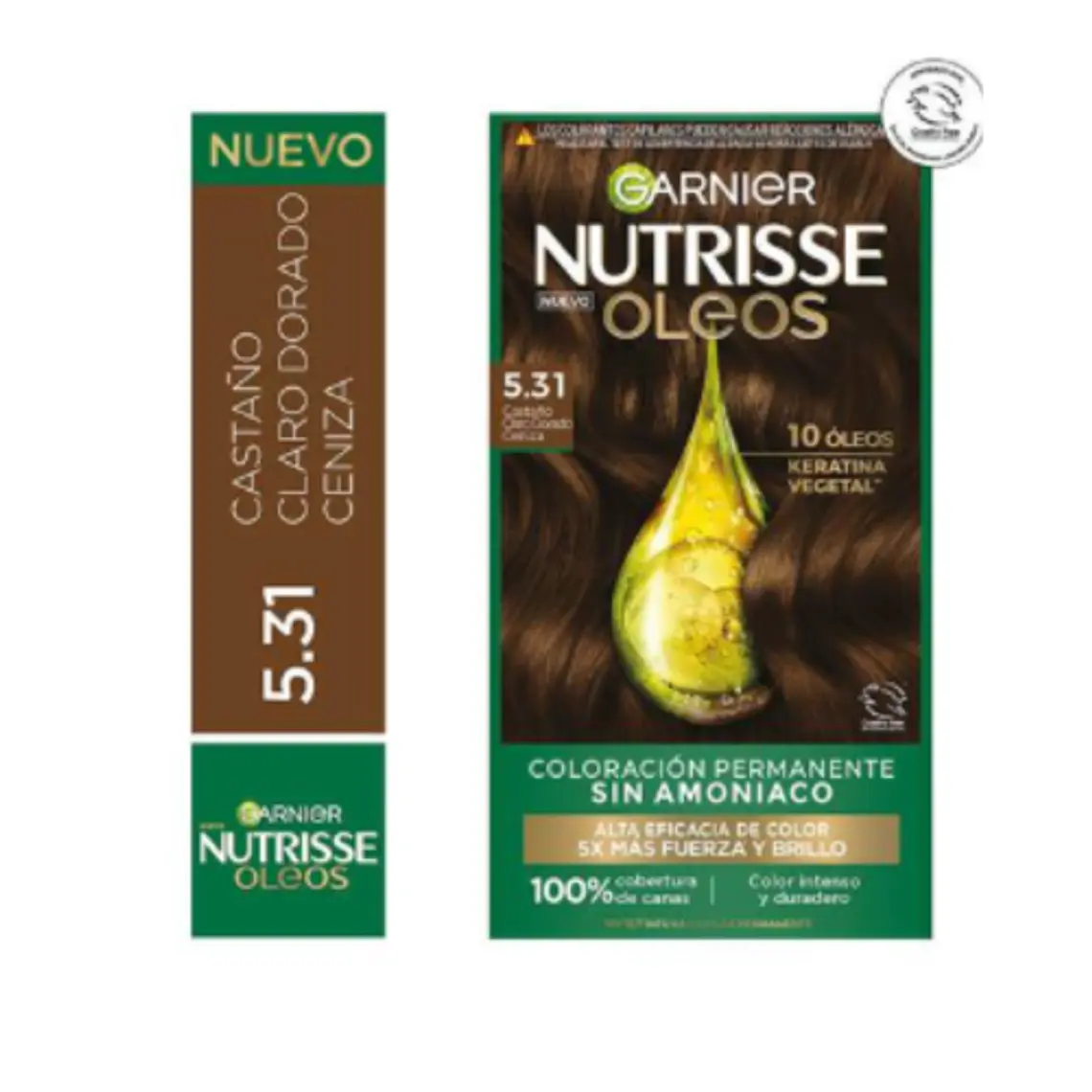 Nutrisse Tinte Oleo Castano Dorado Cenizo N 5.31 1