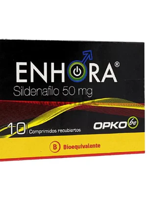 Enhora (B) Sildenafilo 50 mg 10 Comprimidos recubiertos. Opko 
