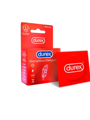 Durex Sensitivo delgado preservativos 3 unidades. 