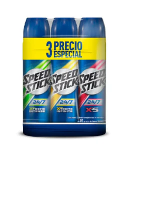 Speed Stick Deo Spray 24/7 X 91 Gr X 3 Und