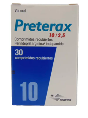 Preterax 10/2,5 mg 30 Comprimidos recubiertos.