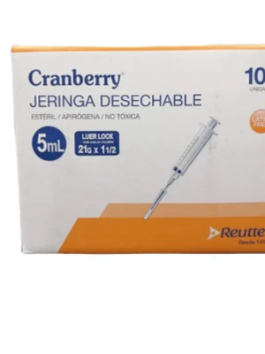 Jeringa 5 Cc Luer Slip C/A 21Gx1 1/2 X100 Lbf (Dm)