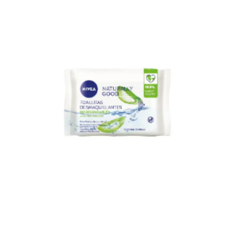 Nivea Toalla Desmaquillante Naturally Good Aloe X 25 Und 1