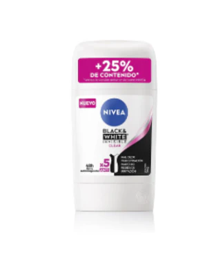 Nivea Deo Barra Mujer Black & White Clear X 53 Gr