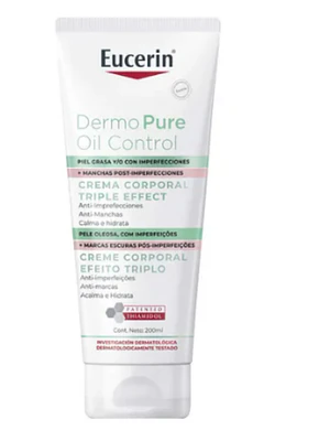 Eucerin Dermo Pure Oil control Crema corporal triple effect 200 ml.