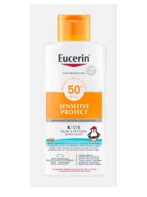 Eucerin Protector solar Kids FPS50+ Loción corporal Piel sensible 400 ml.