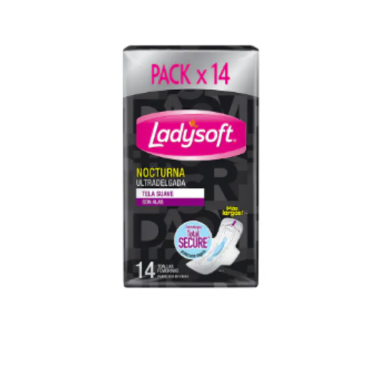 Ladysoft Toa Ultra Delgada C/Alas Nocturna X 14 Und 1