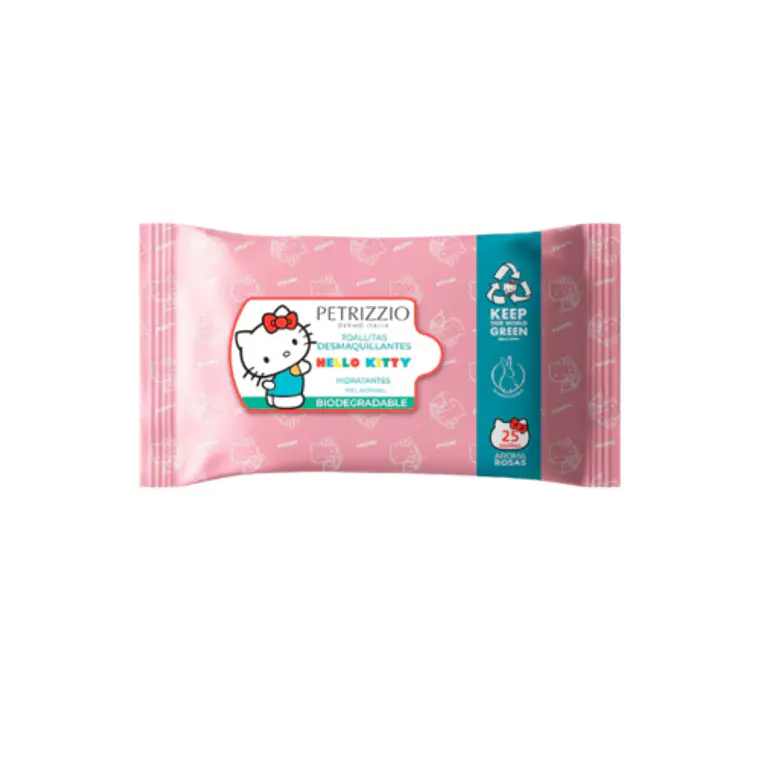 Petrizzio Toallitas Desmaquillantes Kitty Rosas X 25 Und 1