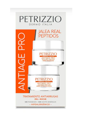 Estuche Anti-age Pro Jalea real Péptidos Día+ Noche. Petrizzio