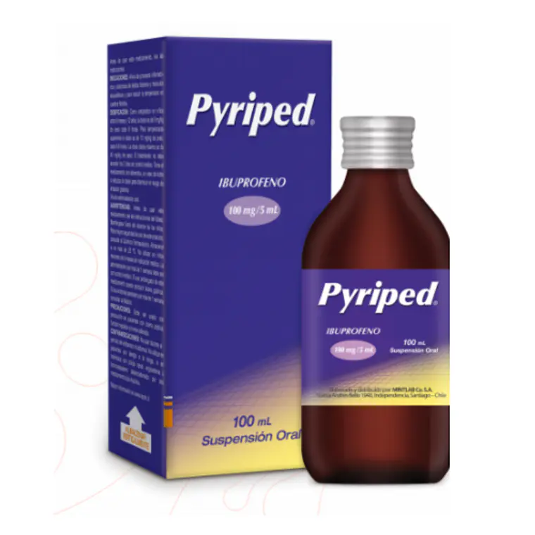 Pyriped Ibuprofeno 100 mg / 5 ml Suspensión oral 100 ml. 1